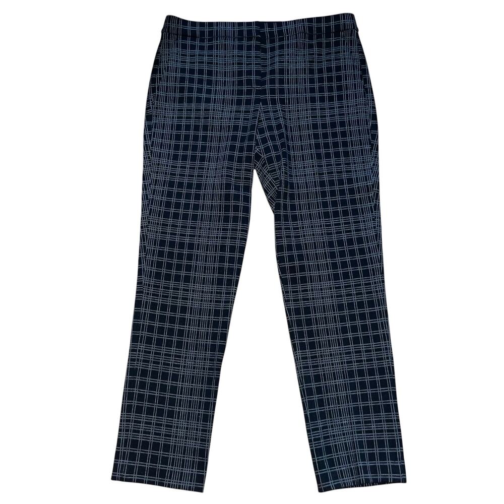 Theory Plaid Pants Structured Trousers